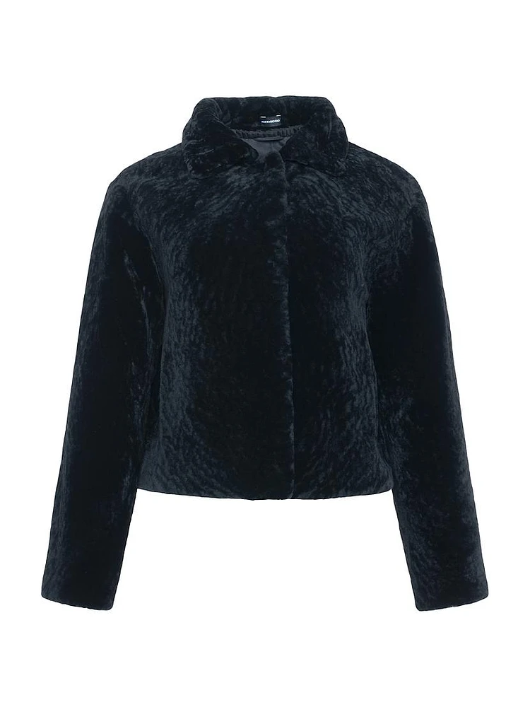 Textured Shearling Lamb Jacket