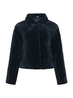 Textured Shearling Lamb Jacket