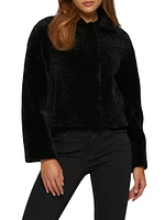 Textured Shearling Lamb Jacket