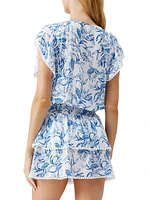 Keri Botanical Tiered Minidress