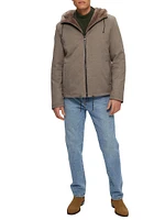 Men's Fabric Parka Jacket with Merino Shearling Lamb Lining