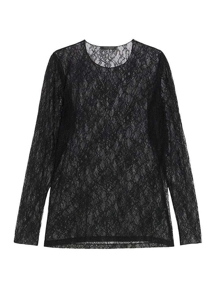 Uscita Tirana Lace Long-Sleeve Top