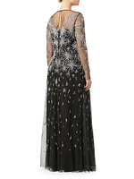 Elegante Polka Beaded Tulle Gown