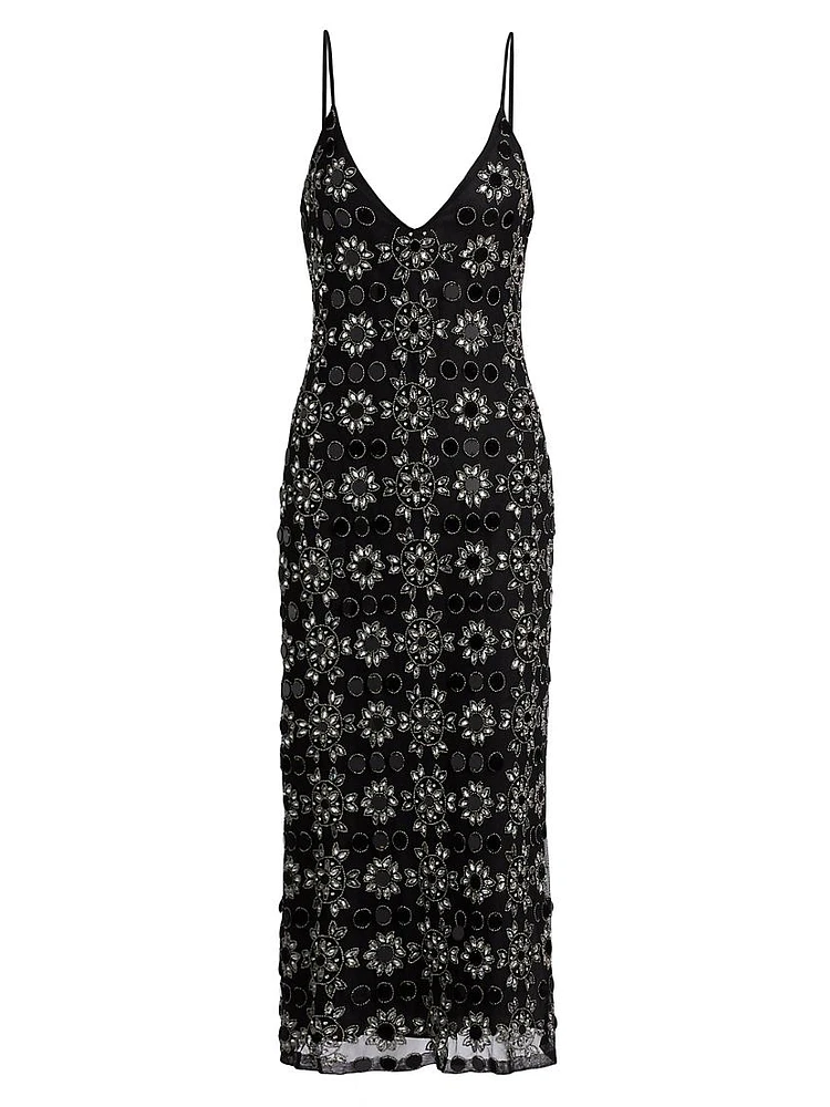 Lauriane Embellished Midi-Dress