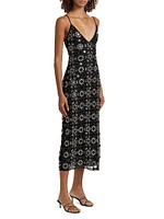 Lauriane Embellished Midi-Dress