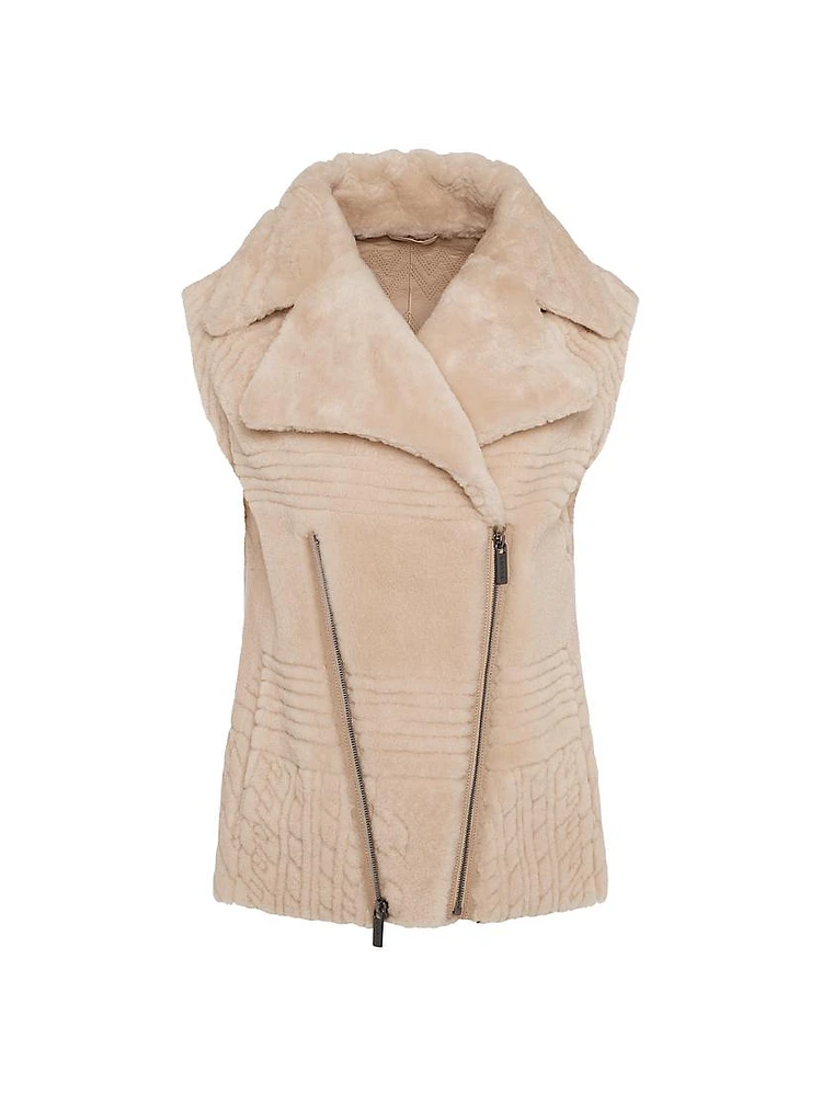 Select Shearling Lamb Zip Vest