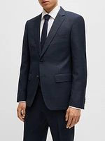 Slim Fit Suit Micro Patterned Stretch Wool