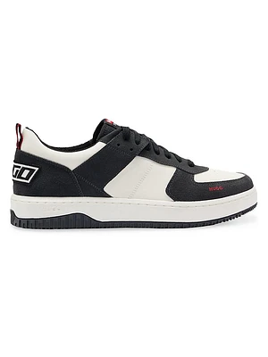 Low-Top Trainers Sneakers Faux Leather and Suede