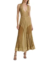 Keball Metallic-Knit Maxi Dress