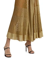 Keball Metallic-Knit Maxi Dress