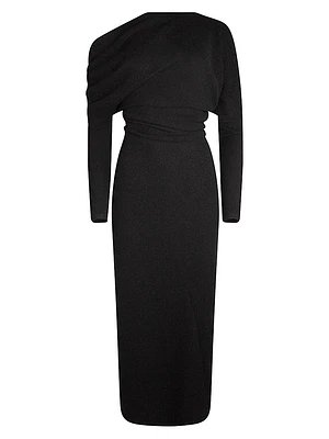 Kasos Cashmere Off-The-Shoulder Maxi Dress