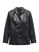 Drew Faux Leather Blazer