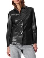 Drew Faux Leather Blazer