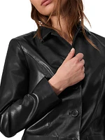 Drew Faux Leather Blazer