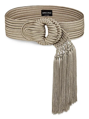 Woven Tasseled Silk Belt