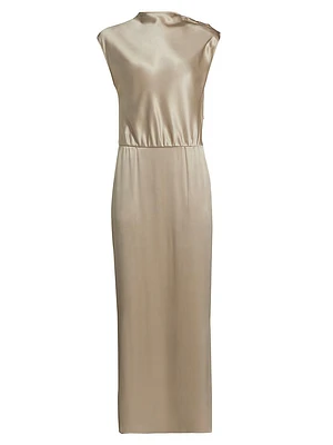 Double Silk Satin Dress