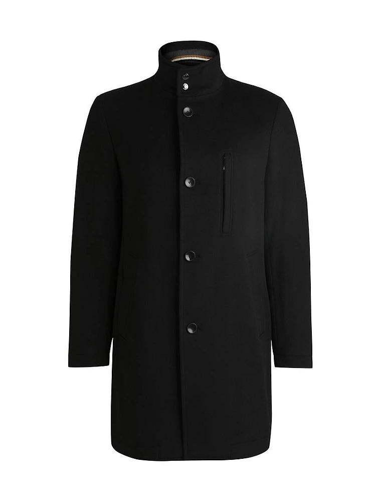 Slim Fit Coat Wool and Cashmere