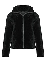 Shearling Lamb Parka Reversible to Taffeta