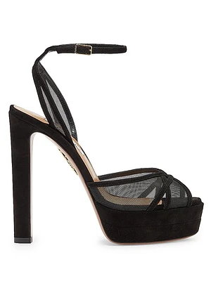 Shear 130MM Mesh & Suede Platform Sandals