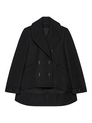 Oversized Asymmetric Peacoat Wool