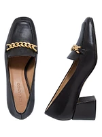 Avery Heeled Chain Loafers