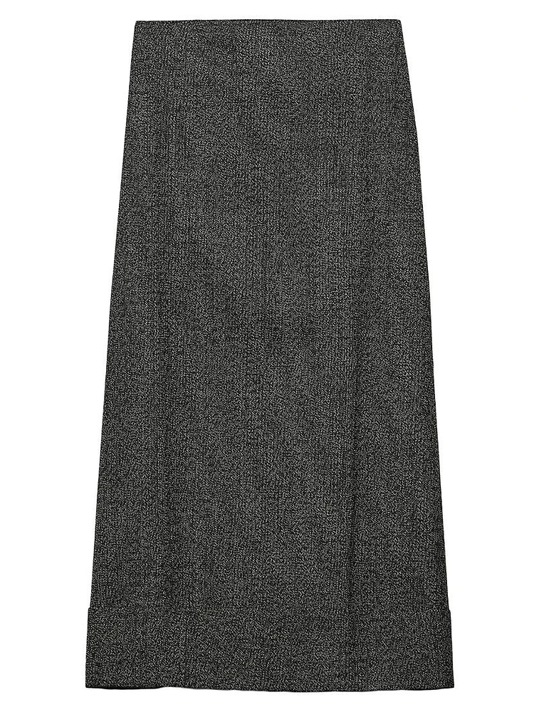 Mouliné Midi-Skirt