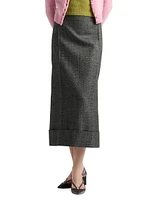 Mouliné Midi-Skirt