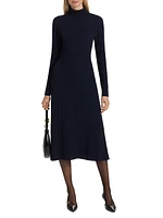 Diana Wool Turtleneck Midi-Dress