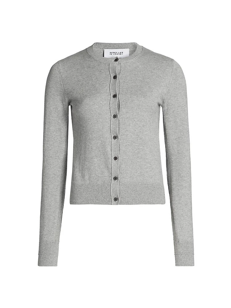 Thibeaut Cotton-Cashmere Long-Sleeve Cardigan