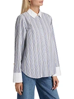 Wesley Striped Linen-Blend Long-Sleeve Shirt