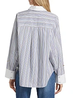 Wesley Striped Linen-Blend Long-Sleeve Shirt