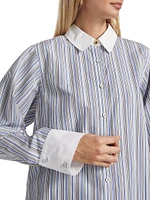 Wesley Striped Linen-Blend Long-Sleeve Shirt