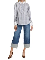 Wesley Striped Linen-Blend Long-Sleeve Shirt