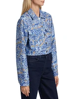 Marc Abstract Crop Button-Up Jacket