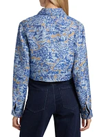 Marc Abstract Crop Button-Up Jacket