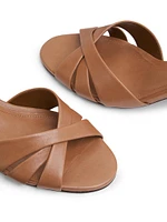 Keefa Leather Block-Heel Sandals