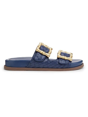 Enola Sporty Woven Leather Sandals