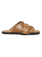 3.1 Phillip Lim Crossover Leather Flat Slides