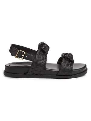 Kareena Knot Leather Sandals