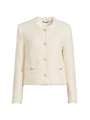 Balia Tweed Button-Down Jacket