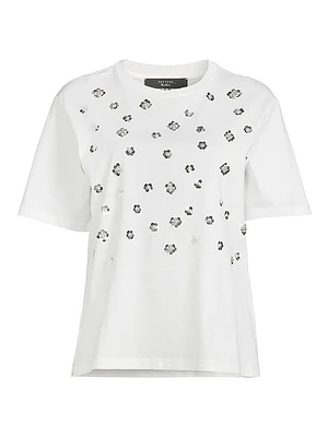 Cabina Floral Sequin T-Shirt