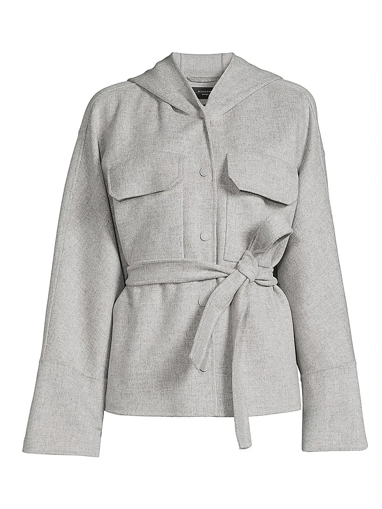 Bussola Wool-Blend Tie-Waist Jacket