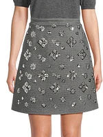 Monza Beaded Miniskirt