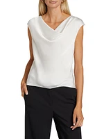 Cowl Neck Cap-Sleeve Top