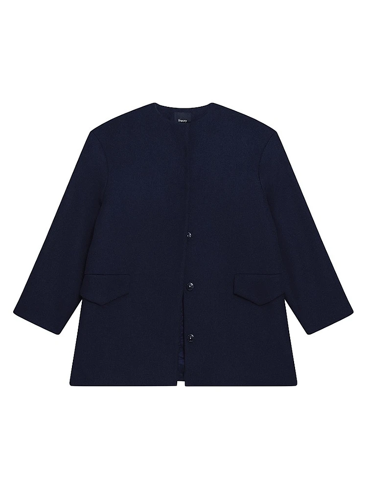 Cape Back Wool Coat
