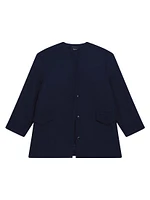 Cape Back Wool Coat
