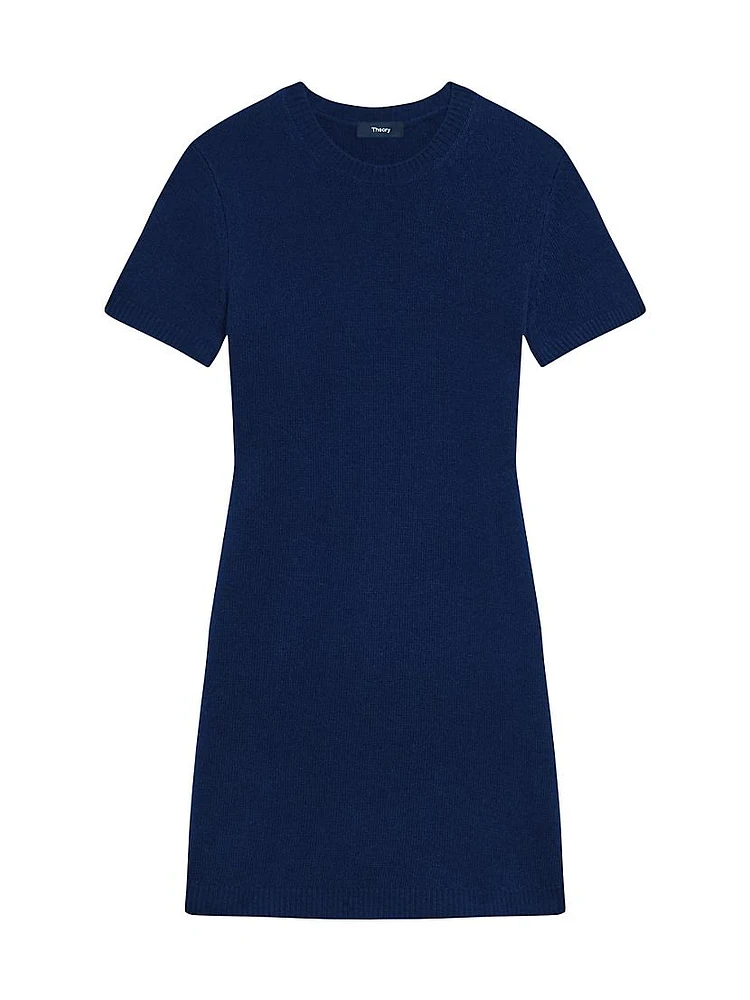 Felted Wool-Cashmere Crewneck Dress