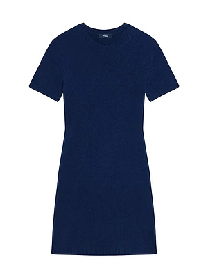 Felted Wool-Cashmere Crewneck Dress