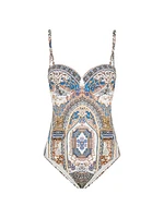 Make Me Your Mosiac Underwire One-Piece Swimsuit