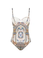 Make Me Your Mosiac Underwire One-Piece Swimsuit